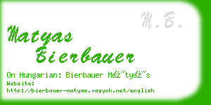 matyas bierbauer business card